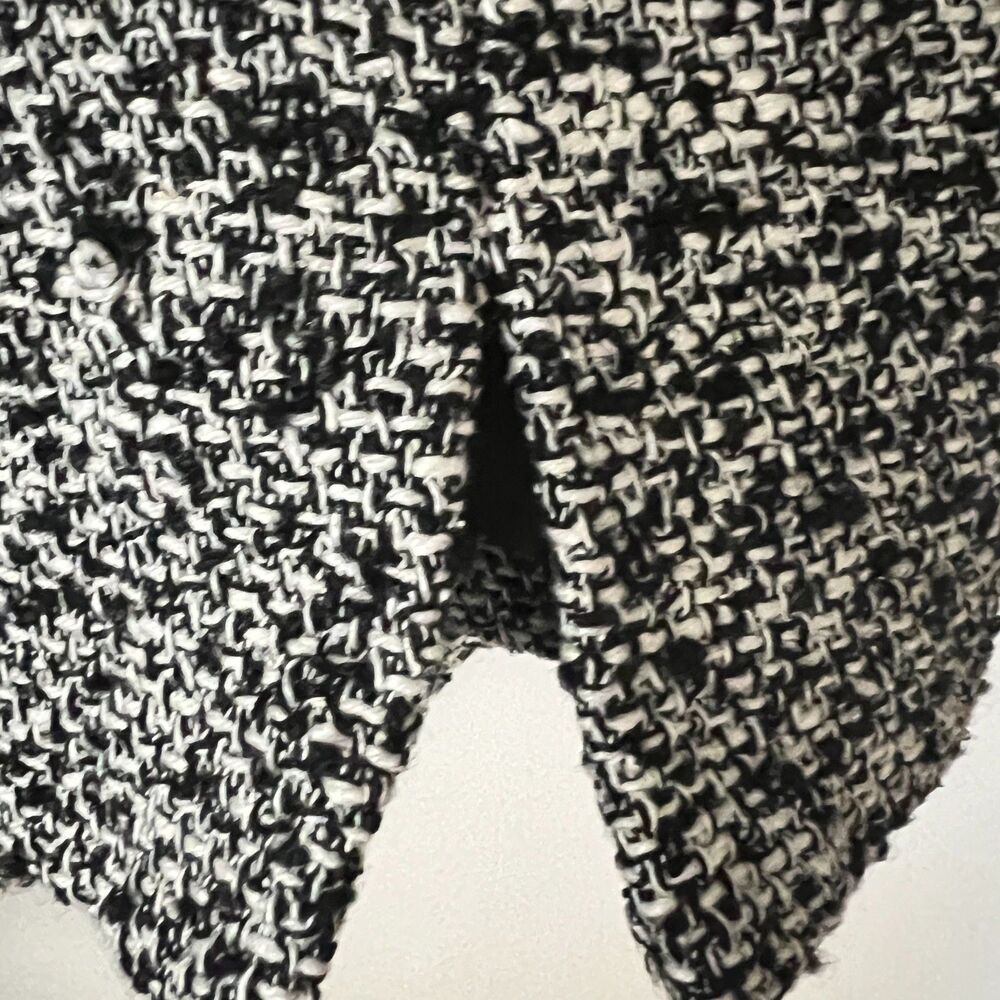 Coldwater Creek Jacket L Silk Blend Woven Texture Black White - Picture 4 of 8